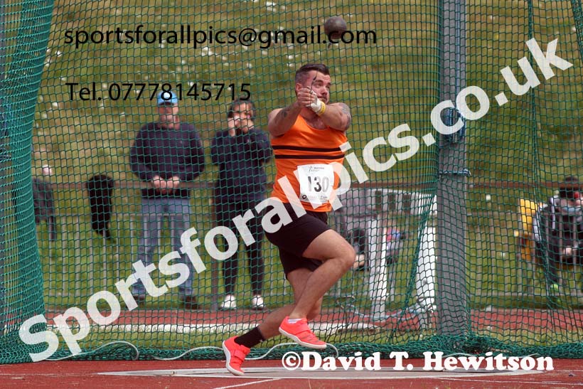 Senior mens hammer, 2022 Northern Senior and Under-20 Champs., Wavertree Athletics Centre, Liverpool. Photo: David T. Hewitson/Sports for All Pics